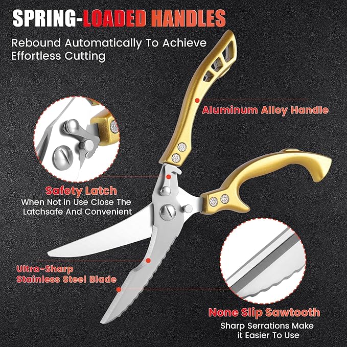 ANDONG Heavy Duty Kitchen Poultry Shears - Image 5