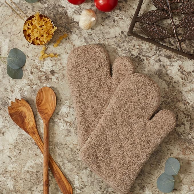DII Basic Terry Collection 100% Cotton Quilted, Oven Mitt, 2 Piece - Image 3