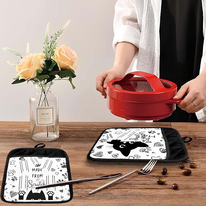 Funny Black Cat Pot Holders - Image 5
