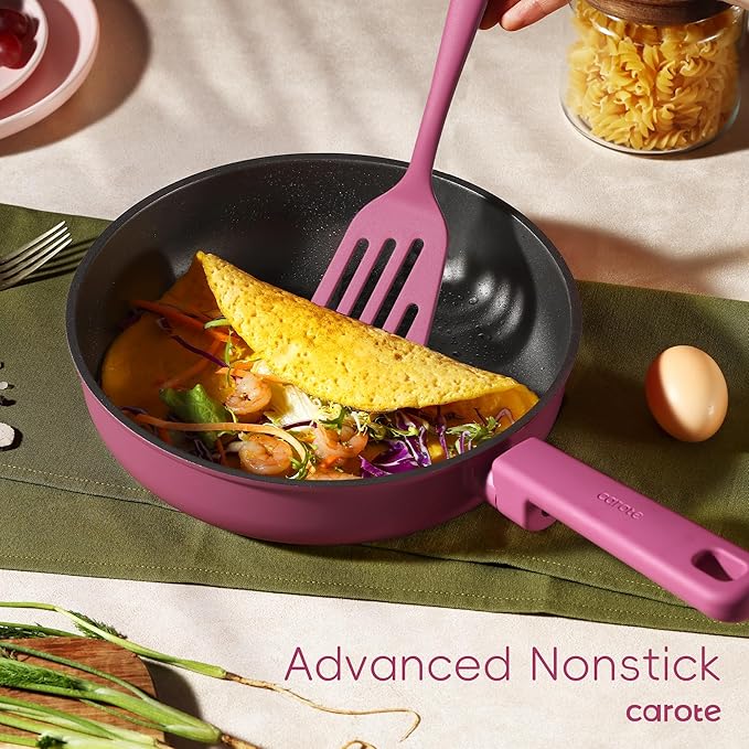 CAROTE Non Stick Pots and Pans Set, Cookware Sets Nonstick, Kitchen Cooking Set - Image 3