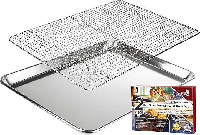 KITCHENATICS Aluminum Baking Pan Half Sheet by KITCHENATICS