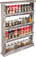 MyGift Wooden Spice Rack Wall Mount, Hanging 4 Tier Seasoning Jar Shelf by MyGiftHome