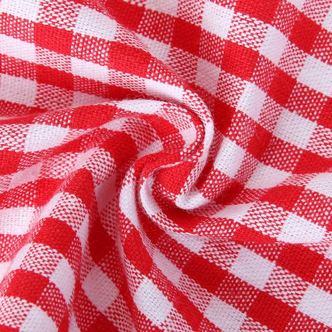 Vintage Gingham Kitchen Aprons Chef Bib Canvas Aprons Christmas Holiday Home - Image 8