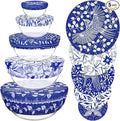 5 Pieces Bowl Covers Reusable, 5 Size Elastic Cloth Bowl Covers by Revahope