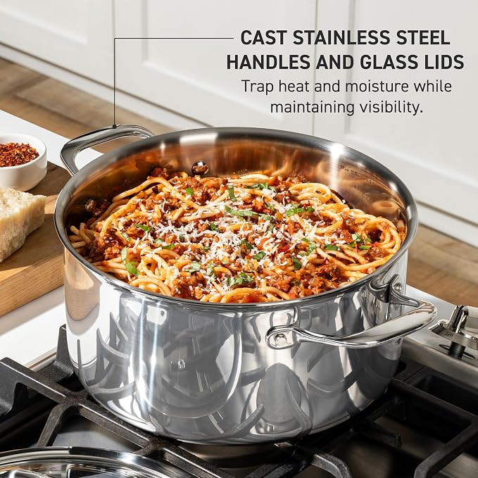 T-Fal Pro Tri-Ply Stainless Steel Large Dutch Oven Pot - Image 4
