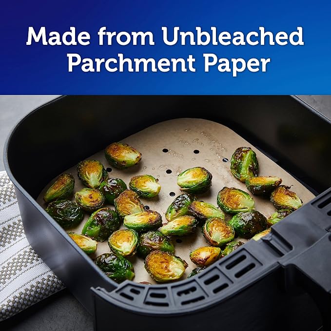 Reynolds Kitchens Air Fryer Liners Disposable, Unbleached Parchment Paper Sheets - Image 7