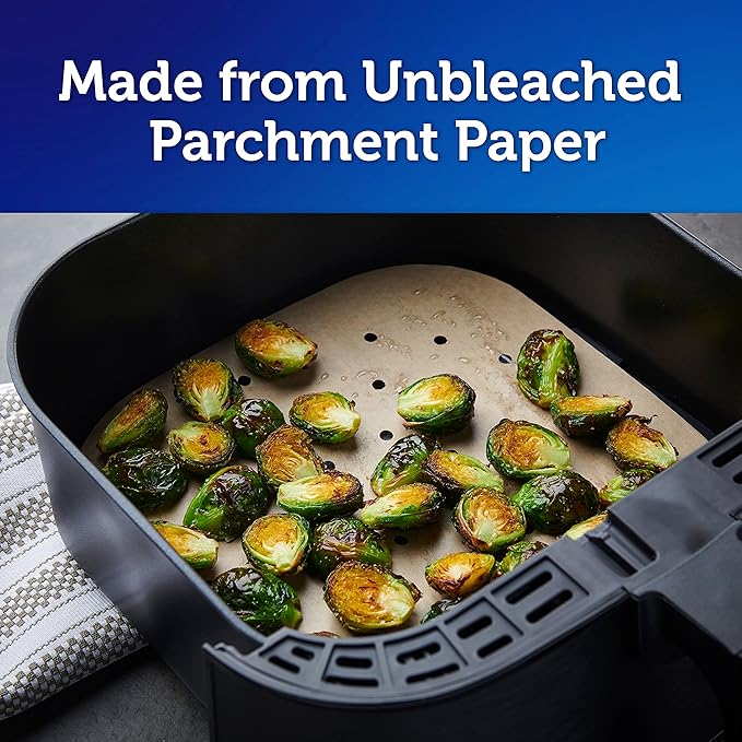 Reynolds Kitchens Air Fryer Liners Disposable, Unbleached Parchment Paper Sheets - Image 7