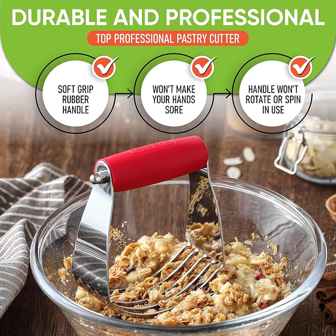 Spring Chef Dough Blender, Top Professional Pastry Cutter, Heavy Duty Baking - Image 5