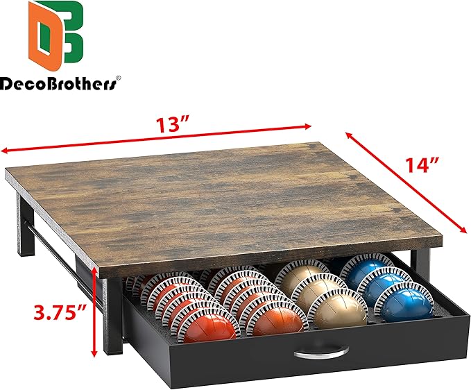 DecoBrothers Vertuo Pod Holder Drawer, 24 Large or 48 Small Nespresso Capsule - Image 3