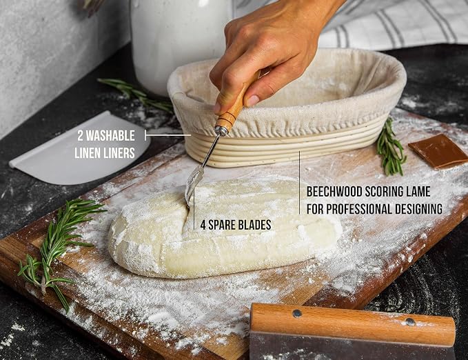 KooK Dutch Oven with Lid, Enameled Cast Iron Bread Baker, Dual Handles - Image 3