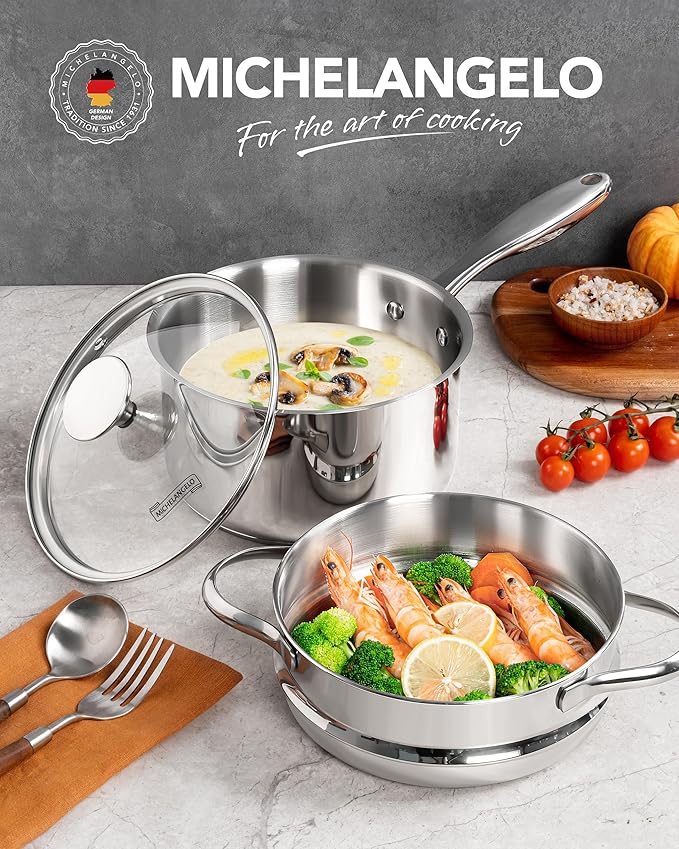 MICHELANGELO Stainless Steel Sauce Pan - Image 7