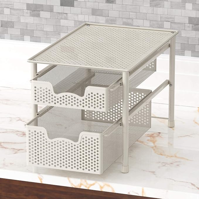 Simple Houseware Stackable 2 Tier Sliding Basket Organizer Drawer - Image 6