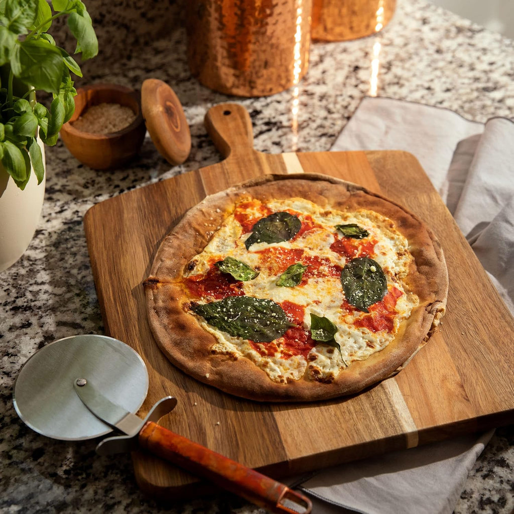 Acacia Wood Cutting Board and Chopping Board with Handle for Meat