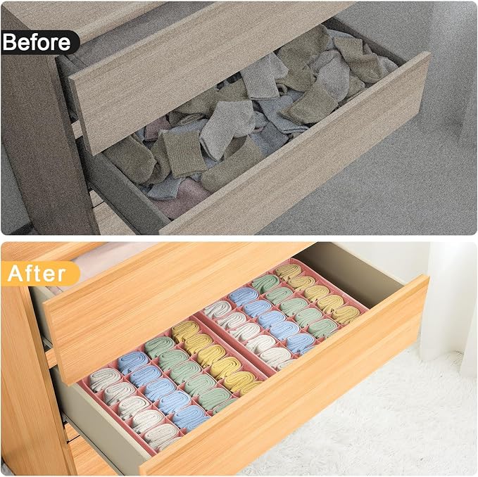 Joyoldelf Sock Organizer Drawer Organizer - Image 7