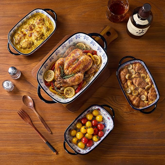 Ceramic Casserole Dishes for Oven, Hand-painted Polish Pottery Baking Dish Set - Image 8