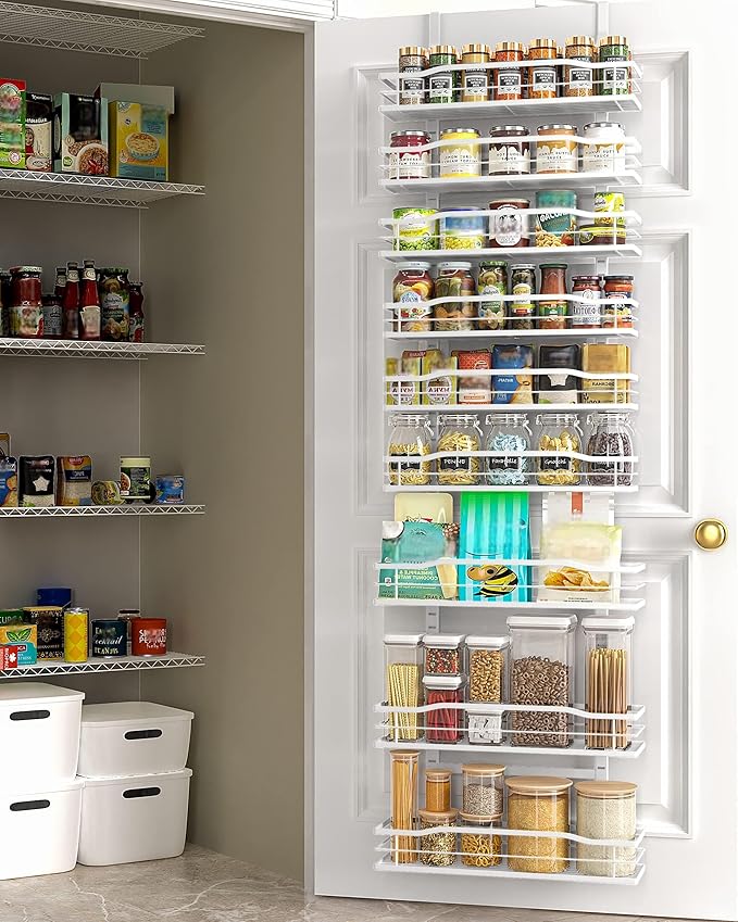 Moforoco White 9-Tier Over The Door Pantry Organizer, Pantry Organization And by MOFOROCO