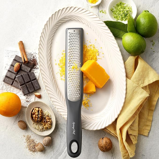 Spring Chef Premium Gray Lemon Zester Grater - Image 9