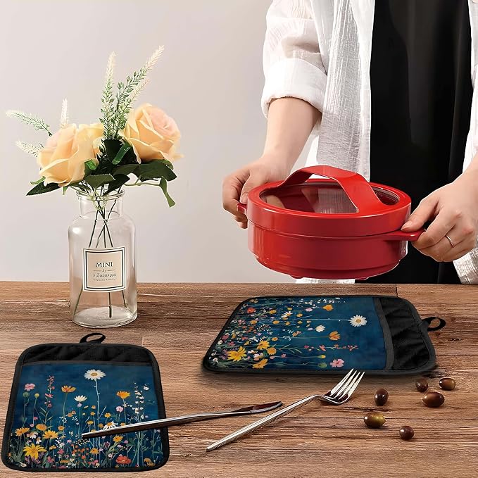 Moody Blue Wildflower Pot Holders - Image 5