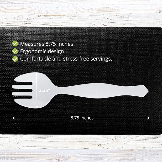 PARTY BARGAINS Disposable White Plastic Serving Forks 8.75 Inch – Heavy Duty - Image 2