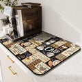 Fun Coffee Mat 19inx12in, Coffee Bar Mat by Kuyig+Home