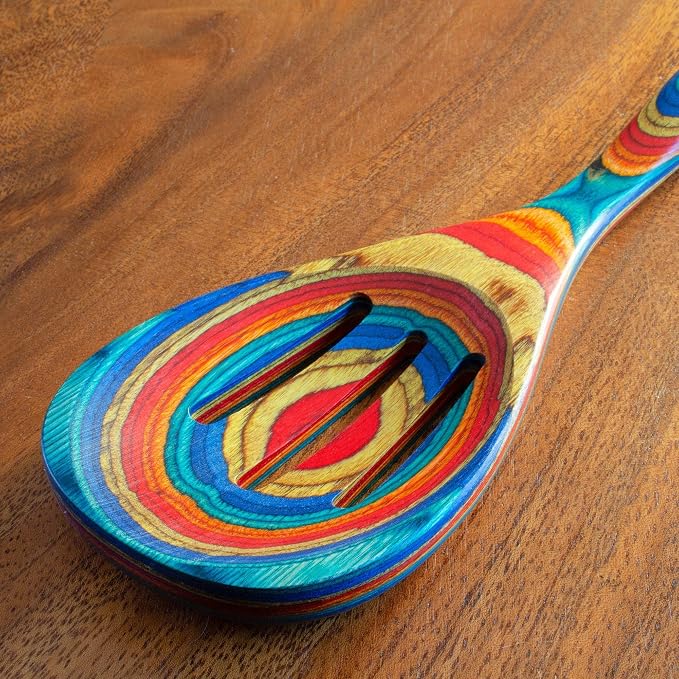 Totally Bamboo Baltique Montego Bay Collection 12-1/2" Wooden Slotted Cooking - Image 5