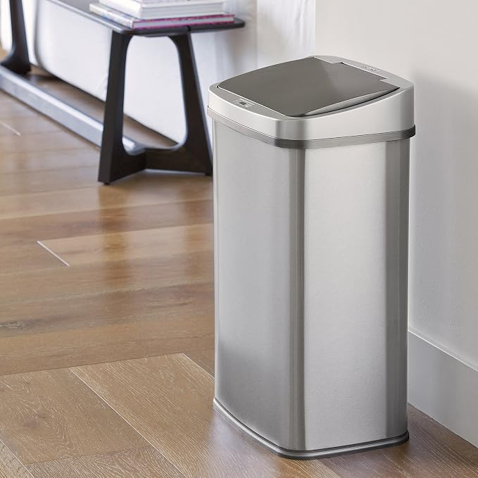 Ninestars DZT-50-28BR Automatic Touchless Motion Sensor Rectangular Trash Can - Image 7