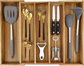 EcoFives Luxury Acacia Silverware Organizer -Kitchen Drawer Organizer by EcoFives
