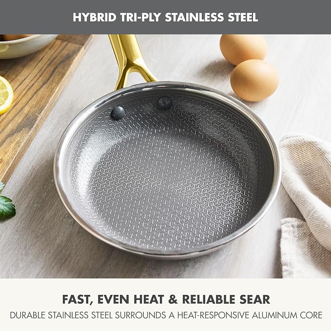 GreenPan Hybrid 8” Nonstick Stainless Steel Frying Pan Skillet, APEX Tri-Ply - Image 3
