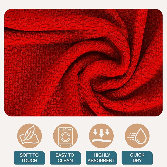 Casa Platino Dish Towels for Kitchen Drying Kitchen Towels – 8 Pc Durable - Image 7