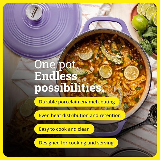 Lodge Essential Enamel Cast Iron Dutch Oven - Image 2