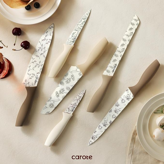 CAROTE 12PCS Knife Set, Kitchen Knife Set - Image 7