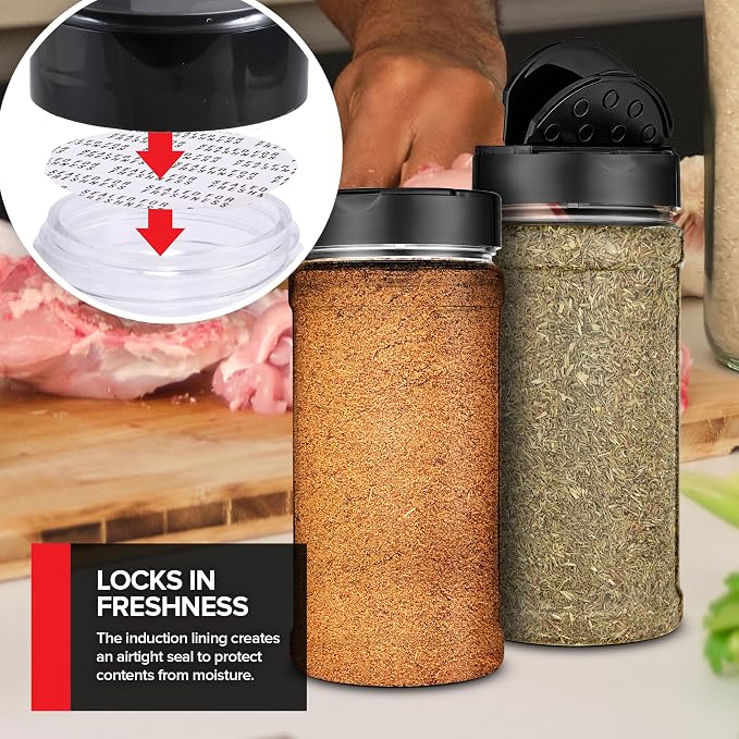 6 Pack 16 oz Plastic Spice Jars, Empty Seasoning Containers - Image 6