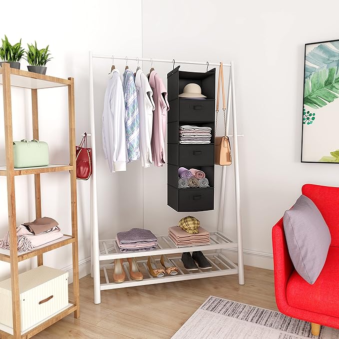 MAX Houser 6 Tier Shelf Hanging Closet Organizer, Closet Hanging Shelf - Image 6