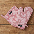 Encasa XO Heat Resistant 100% Cotton Oven Glove & Potholder Set by EncasaXO