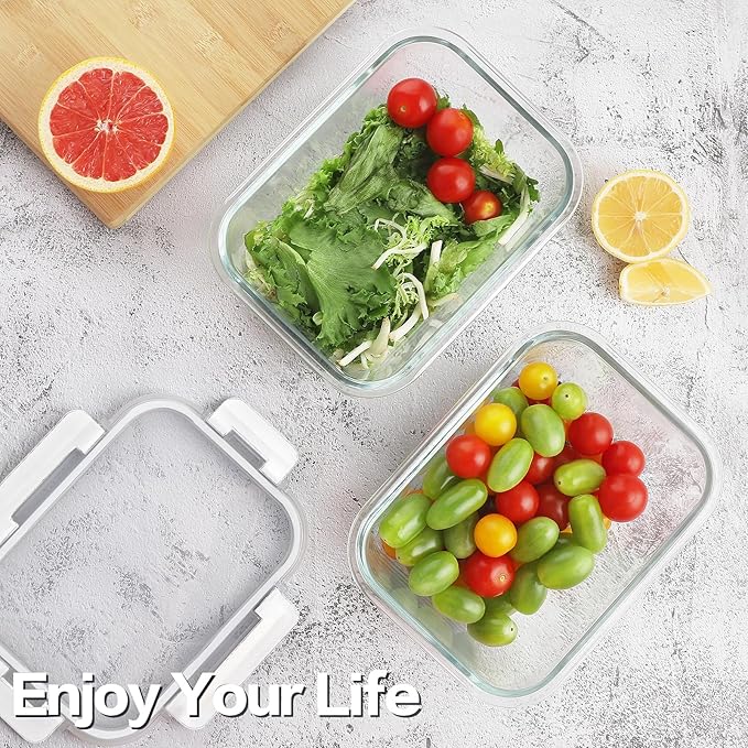 10 Pack Borosilicate Glass Meal Prep Containers - Image 6