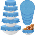Patelai 10 Pcs Bowl Covers Reusable in 5 Size Stretch Cloth Fabric Elastic Food by Patelai