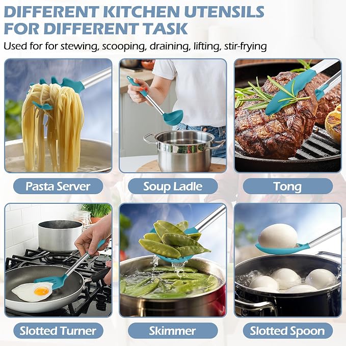 HaWare 29 PCS Silicone Cooking Utensils Set, Heat Resistant Kitchen Utensils Set - Image 5