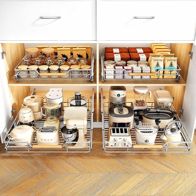 Pull out Cabinet Organizer, Heavy Duty Smooth Sliding Under Cabinet Shelves - Image 8