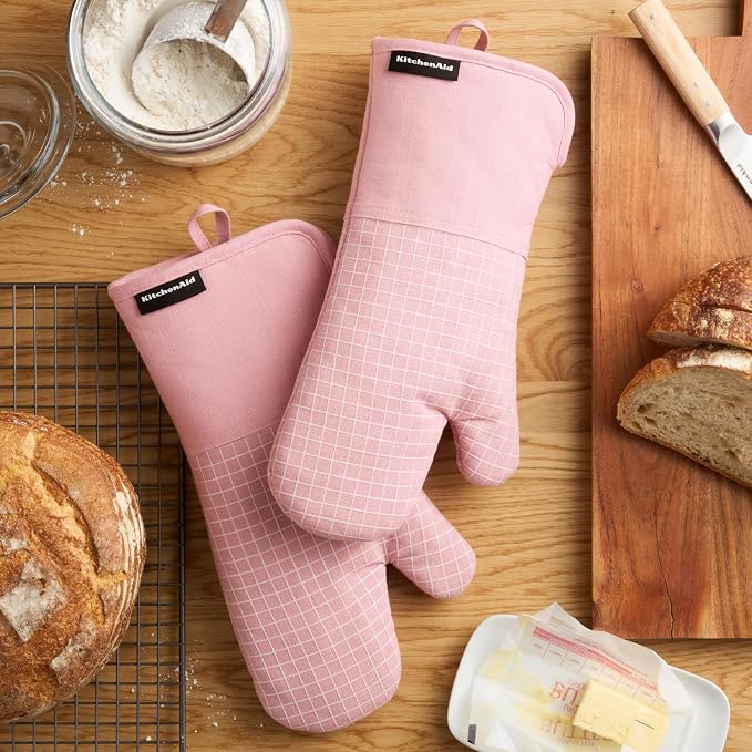 KITCHENAID Gourmet Series Gridlines Oven Mitts 2-Pack Set, Heat Resistant up to - Image 2