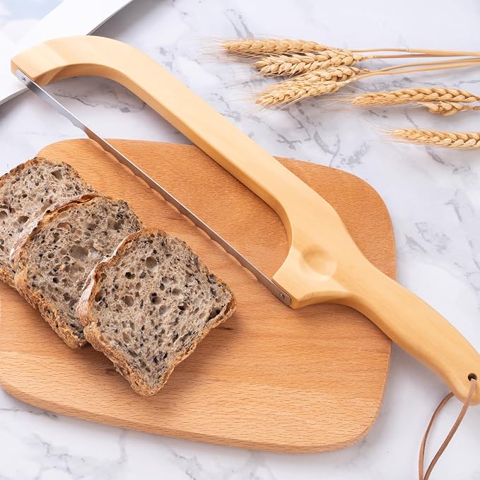Bread Knife for Homemade Bread, 14.5" Wooden Sourdough Bread Knife, Sourdough - Image 8