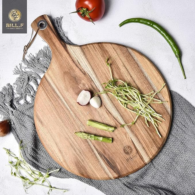 BILL.F Wood Cutting Board for Kitchen Set of 2 Cutting Board Wood - Image 3