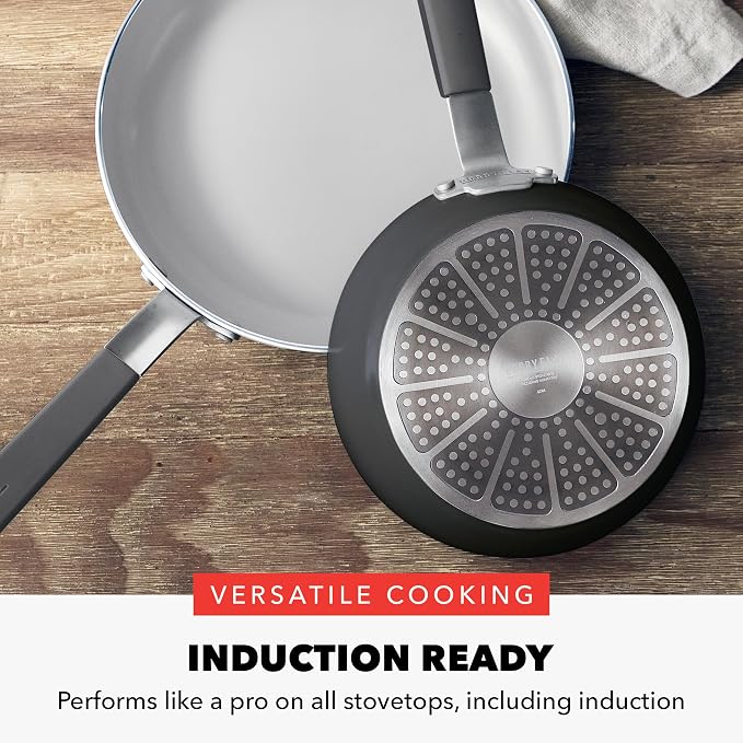 GreenPan x Bobby Flay 2 Piece- 8” and 10” Nonstick Frying Pan Skillet Set - Image 6