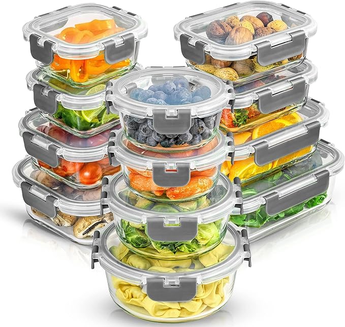JoyJolt 24pc Borosilicate Glass Storage Containers by JoyJolt