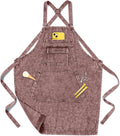Denim Apron with Pockets for Hair Stylist Gardening Craftsmen Barista Women by Vammcht