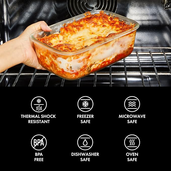 OXO Glass Food Storage Container, 1.6 Cup | Smart Seal | Leakproof | Pack of 2 - Image 4
