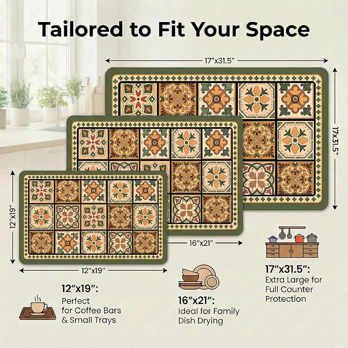 Boho Dish Drying Mat for Kitchen Counter - Image 7