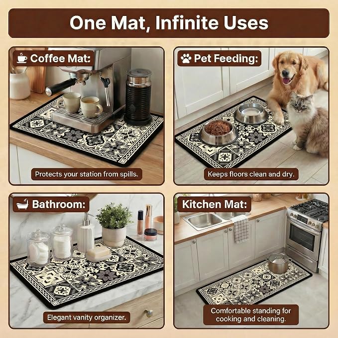 Boho Dish Drying Mat for Kitchen Counter - Image 6