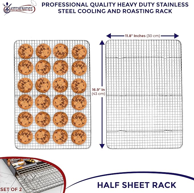 KITCHENATICS 100% Stainless Steel Cooling Racks - Image 7