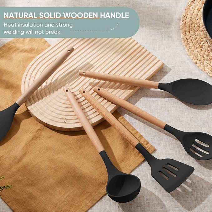 Herogo 5-Piece Cooking Utensils Set, Silicone Kitchen Utensils Set - Image 8