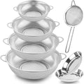 Colander Stainless Steel, 7 Piece Strainers and Colanders Set, Mesh Strainer by ATPWONZ